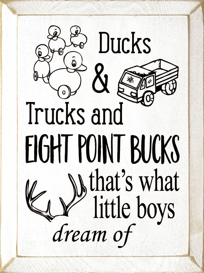 Framed kids typography wall art with farm animals and truck quote