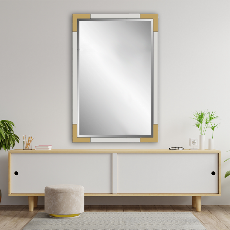 CHLOETTE WALL & VANITY MIRROR - SILVER/GLD / 1 - Home Decor