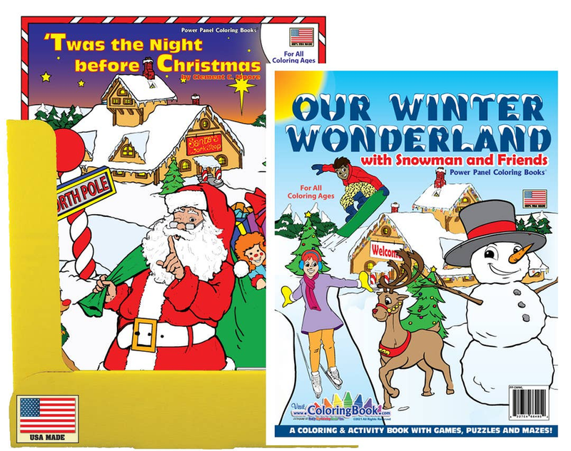 Pair of Christmas coloring books: "’Twas the Night before Christmas" and Our Winter Wonderland