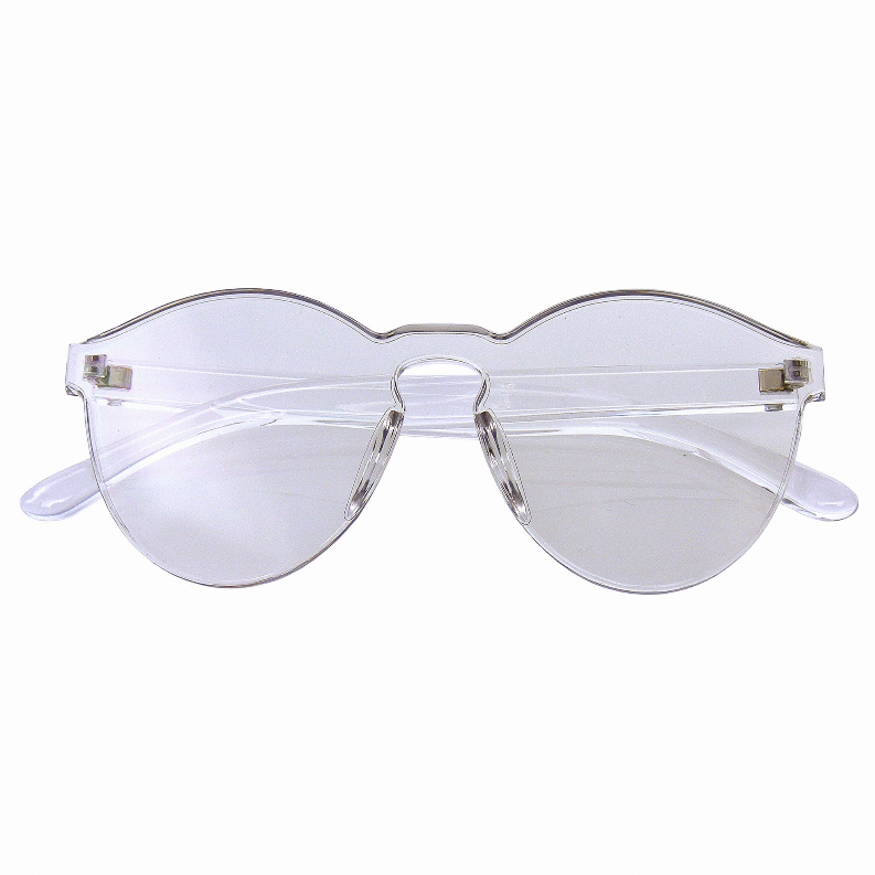 Fashion Womens Mens Clear Novelty Sunglasses UV400 Outdoor Frameless Eyewear - Eyewear