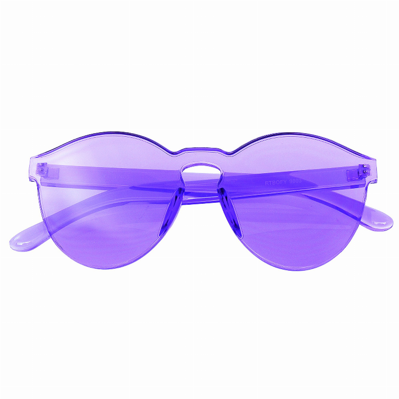 Fashion Womens Mens Clear Novelty Sunglasses UV400 Outdoor Frameless Eyewear - Eyewear