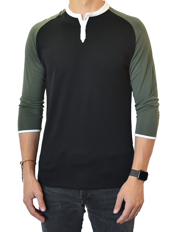 3/4 Sleeve Henley - Men's | Clothing, Male, Men s