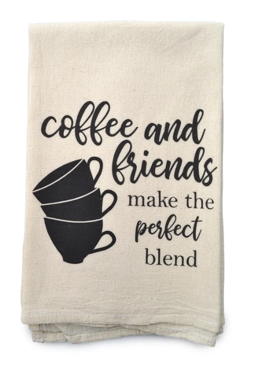 Designer Coffee & Friends Printed Flour Sack Tea Towel (2-pack) - Kitchen