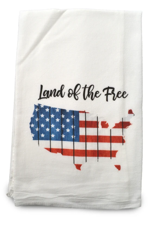 Designer Land of the Free USA Flour Sack Tea Towel (2-pack) - Kitchen