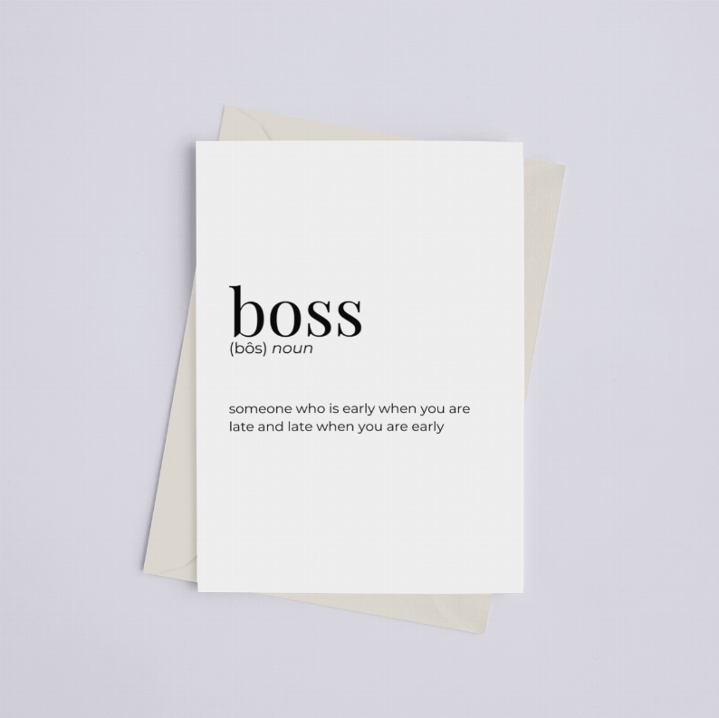 Boss - Greeting Card/Wall Art Print - 1 / Greeting Card - Home Decor
