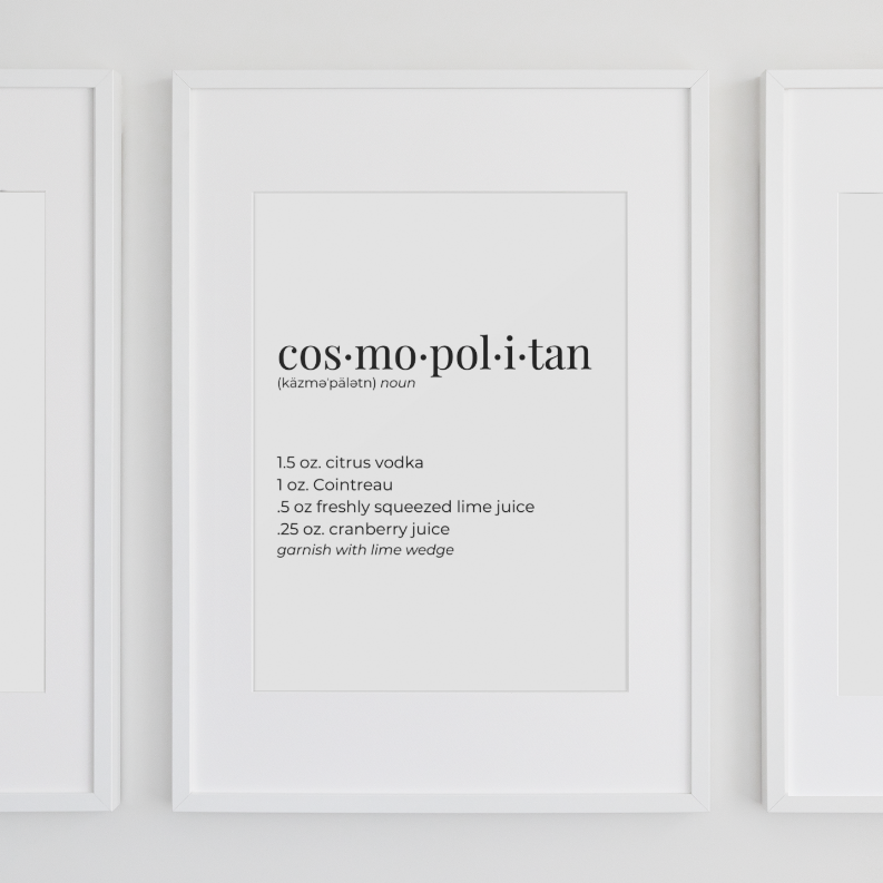 Cosmopolitan Wall Art Print - Home Decor
