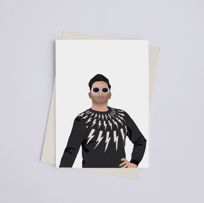 David Rose from Schitt's Creek - Greeting Card - Pack of 3 - Apparel and Accessories