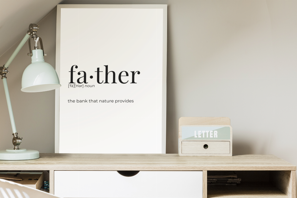 Father - Greeting Card/Wall Art Print - Home Decor
