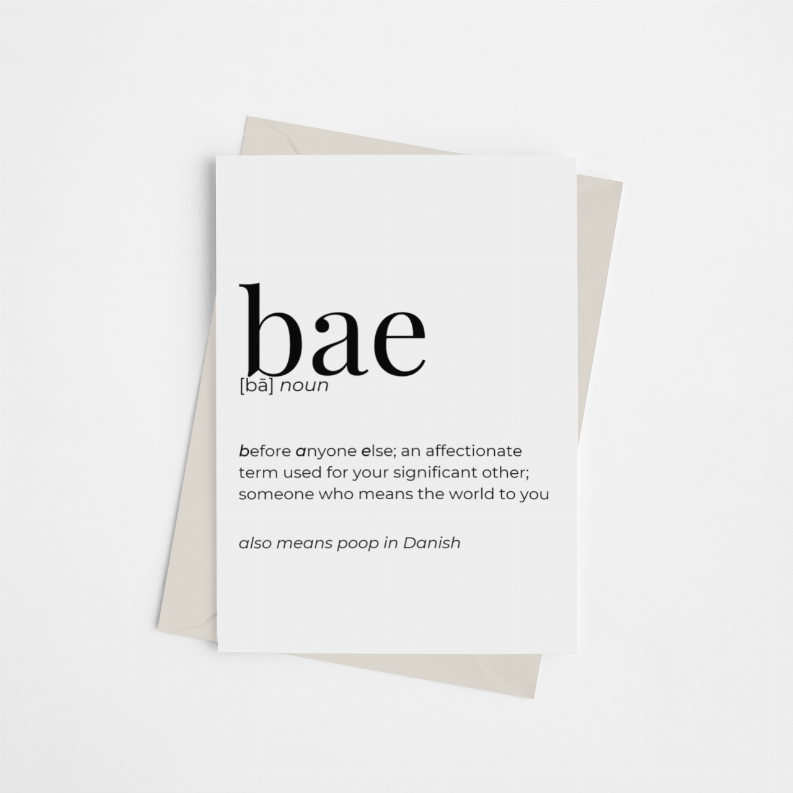 Bae - Greeting Card/Wall Art Print - Home Decor