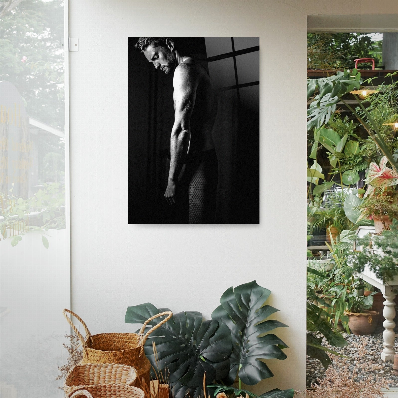 Erotica Fishnet Glass Wall Art - 1 / 11.8" x 17.7" Inches - Home Decor