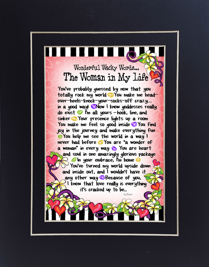 Square framed love quote print with colorful floral heart corners and pink background