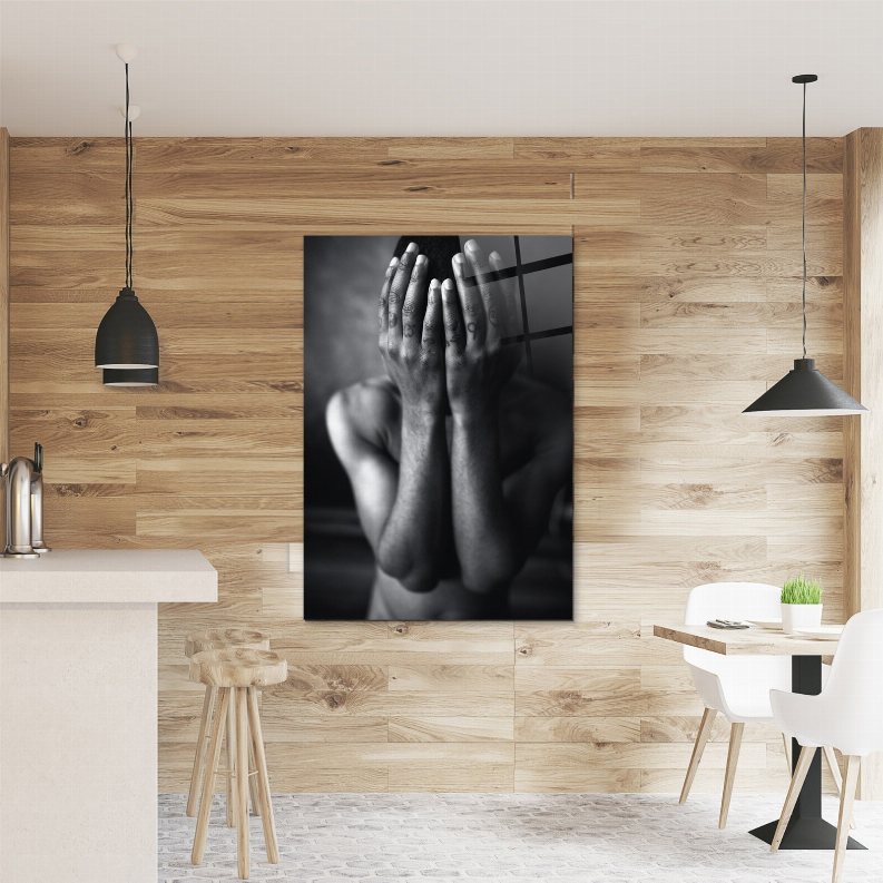 Erotica Face Cover Glass Wall Art - Home Decor