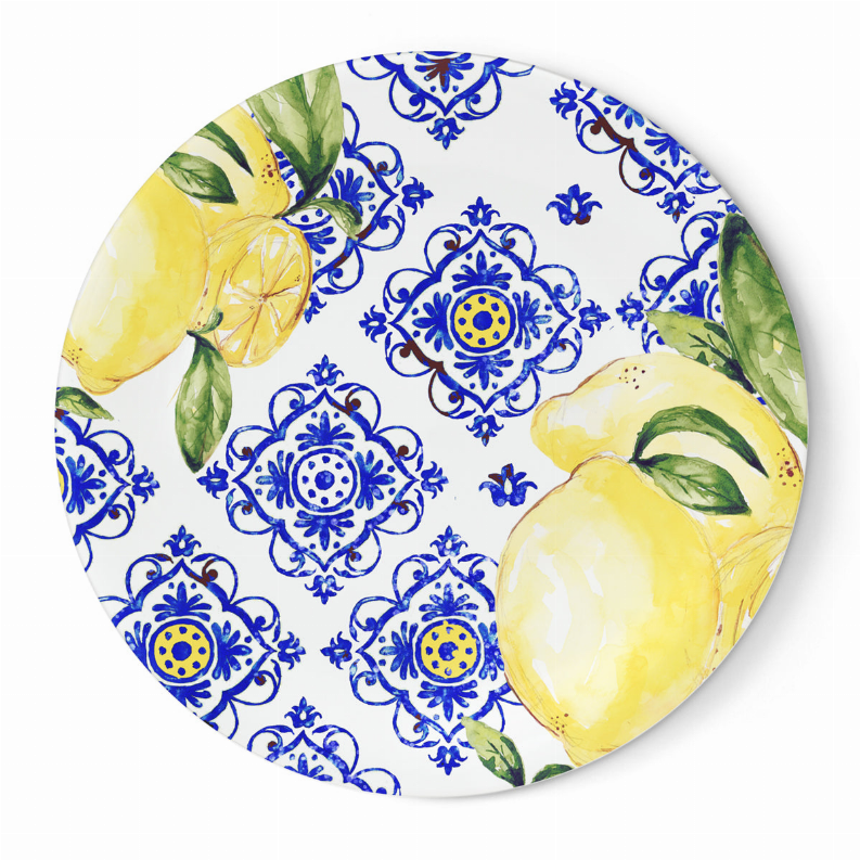 Amalfi Coast Melamine Dinner Plate / Set of 4 - Home Decor