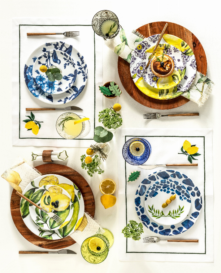 Amalfi Coast Melamine Dinner Plate / Set of 4 - Home Decor