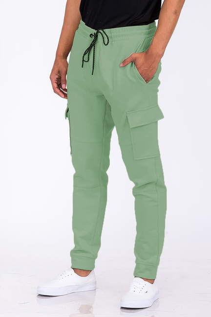 Cotton Blend Cargo Joggers - Olive / 1 / 2XL- 38 - Unisex Fashion