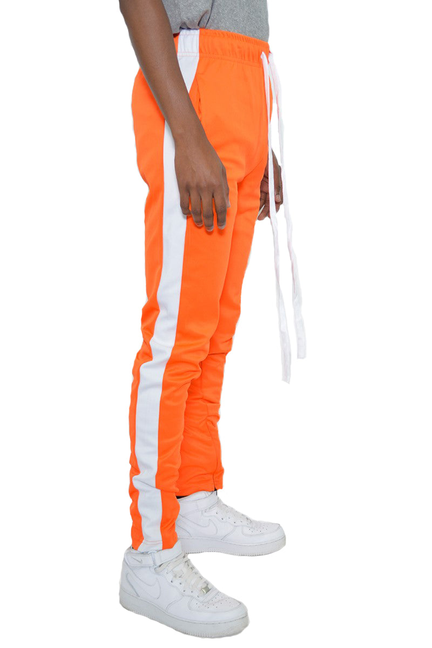 Classic Slim Fit Track Pants - ORANGE WHITE / 1 / XL - Unisex Fashion