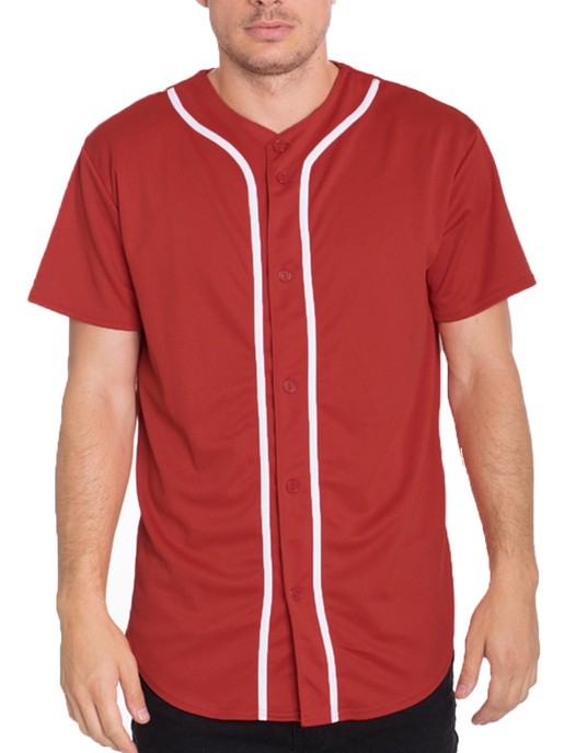 Classic Baseball Jersey - Red White / 1 / S - Unisex Fashion
