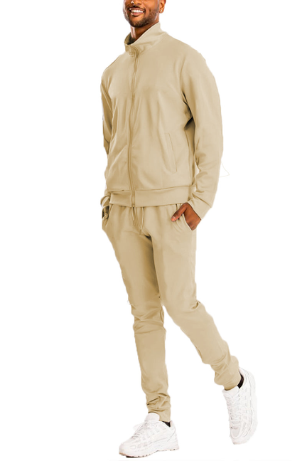 Essential Solid Track Set - Sand / 1 / 3XL - Unisex Fashion
