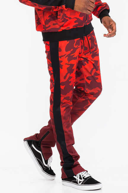 Camo Fade Track Pants - RED / 1 / M - Unisex Fashion