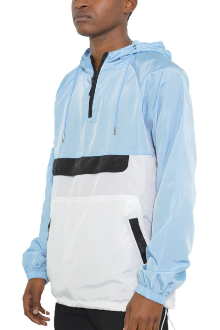 Colorblock Anorak - Blue White / 1 / L - Unisex Fashion
