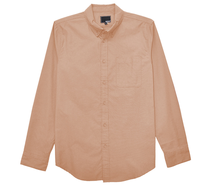 Classic Long Sleeve Shirt - CINNAMON / 1 / S - Unisex Fashion
