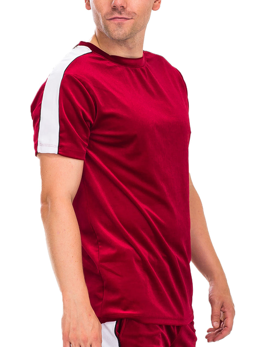 Edison Velour Tee - Red / 1 / 2XL - Unisex Fashion