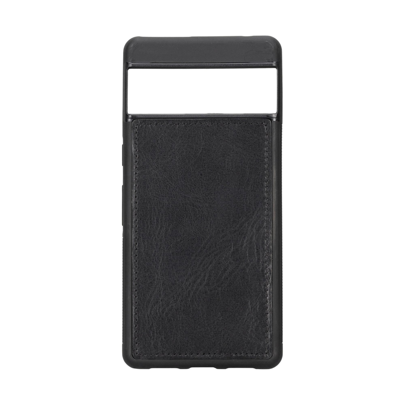 Sheridan leather detachable wallet phone case for Google Pixel 5, black slim front view