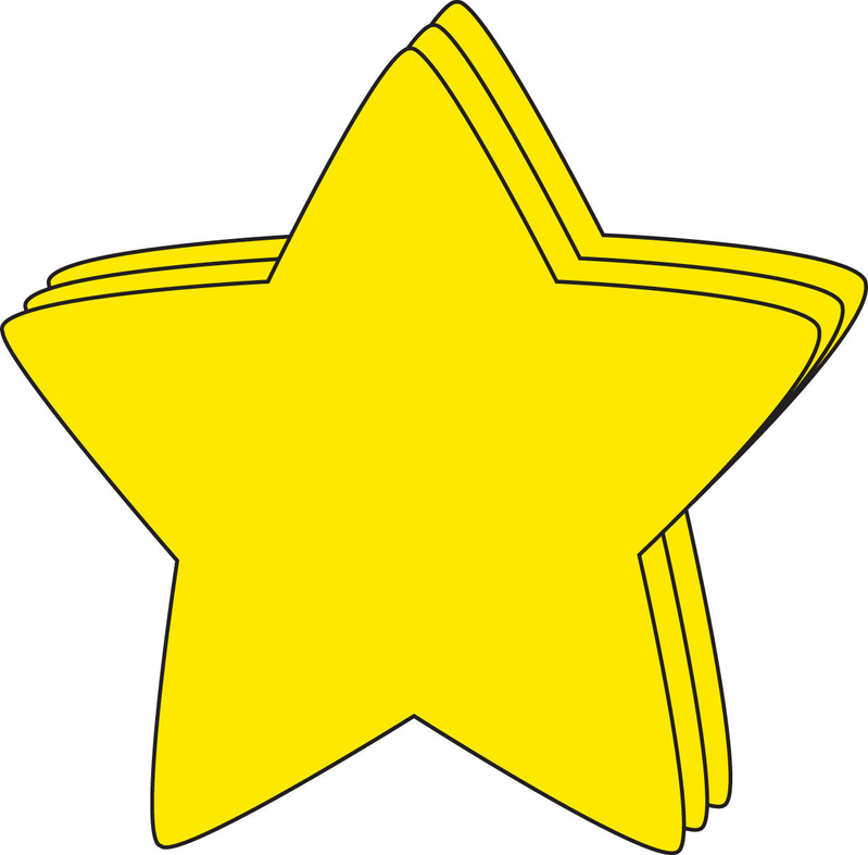 Large yellow foam star cut-out, single-color decorative piece