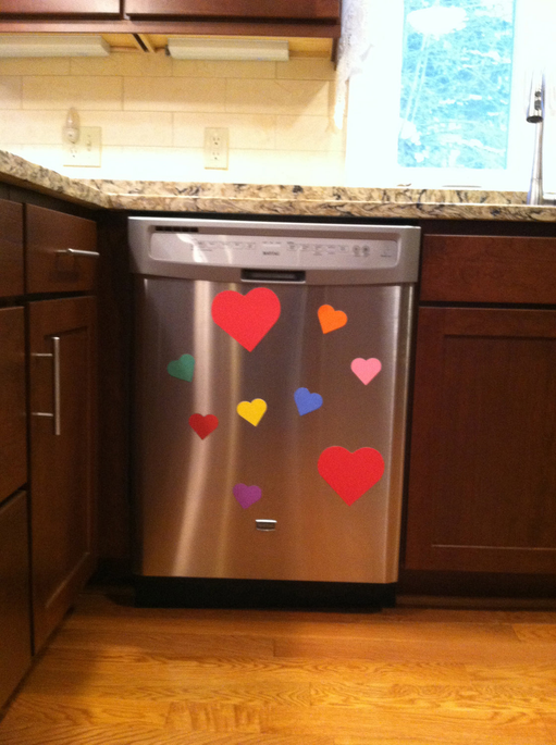 Die-Cut Magnetic - Tri-Color Heart - Apparel and Accessories