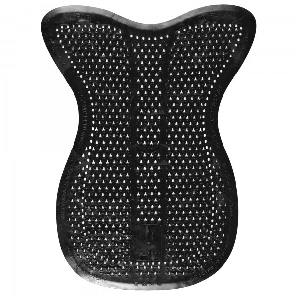 Black slim saddle pad with studded texture and central strap patch