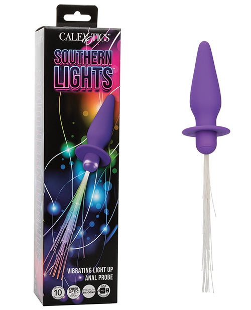 Southern Lights Rechargeable Vibrating Light Up Anal Probe Purple