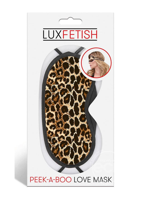 Lux Fetish Peek-a-boo Love Mask Leopard - GreatEagleInc