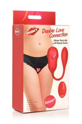 Frisky Double Love Connection Panty Vibe W/ Remote - GreatEagleInc