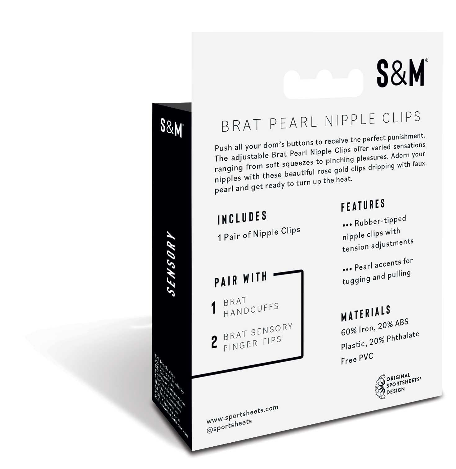 S&m Brat Pearl Nipple Clips - GreatEagleInc