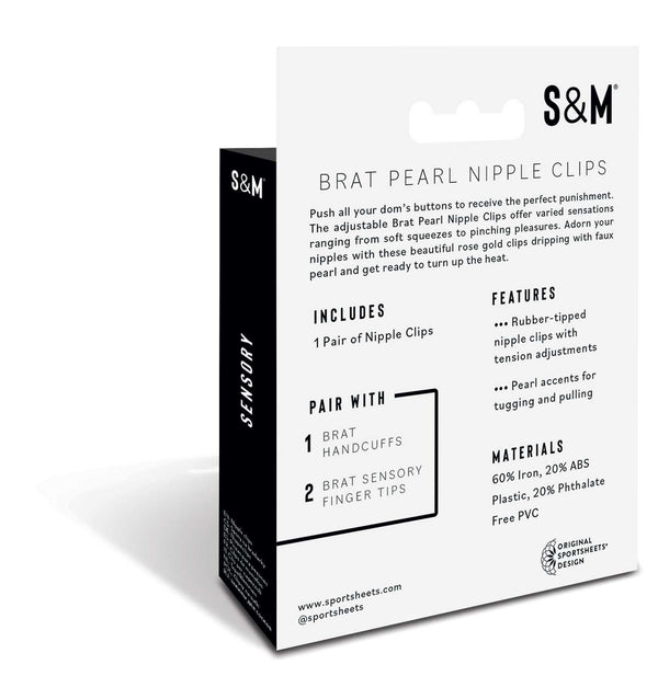 S&m Brat Pearl Nipple Clips - GreatEagleInc