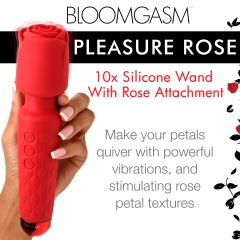 Bloomgasm Pleasure Rose Wand 10x W/ Rose Attachment - Adult Products