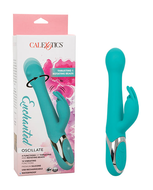 Enchanted Oscillate Vibrator - Turquoise Blue - GreatEagleInc