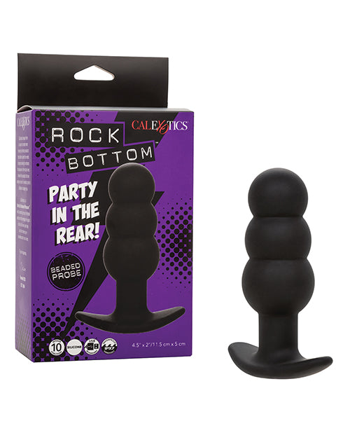 Rock Bottom Beaded Anal Probe - Black - GreatEagleInc