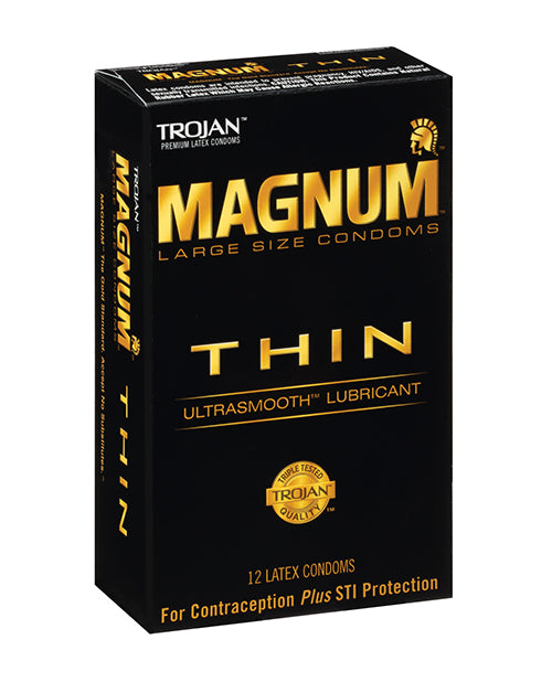 Trojan Magnum Thin Condom - Pack of 12 - GreatEagleInc