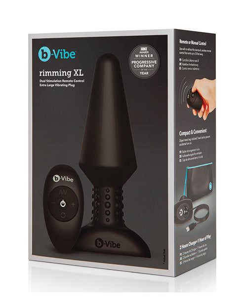 B-Vibe Rimming Plug XL - Black - GreatEagleInc