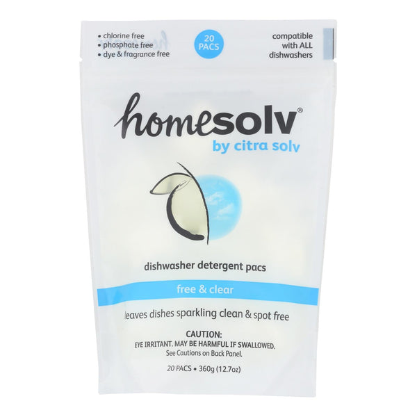 Citra-solv Natural Dishwasher Detergent Pacs - Free And Clear - Case Of 8 - 12.7 Oz. - GreatEagleInc