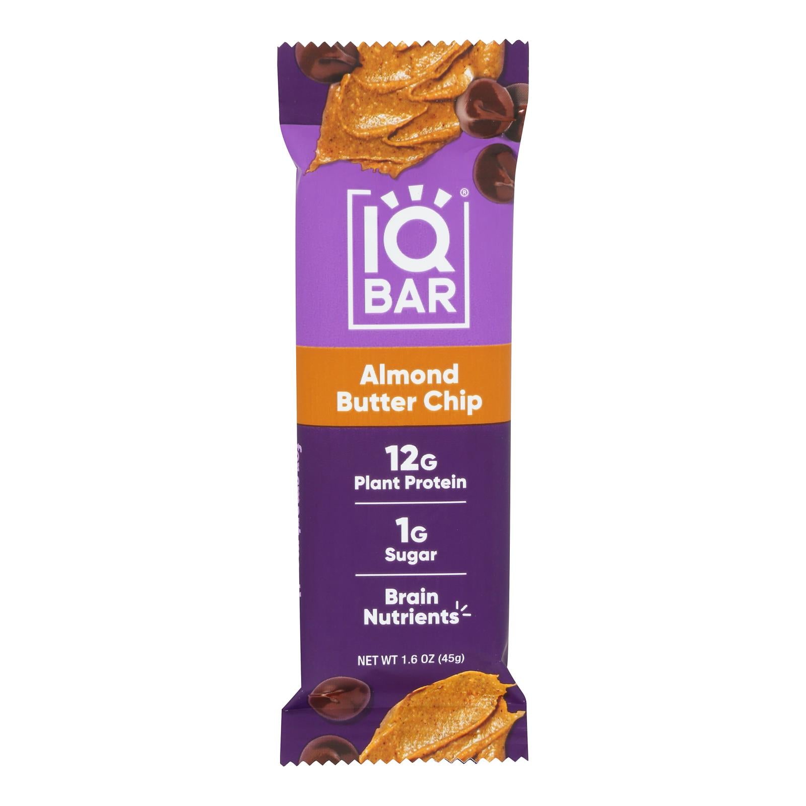 Iq Bar - Bar Almond Butter Cup - Case Of 12 - 1.6 Oz - GreatEagleInc