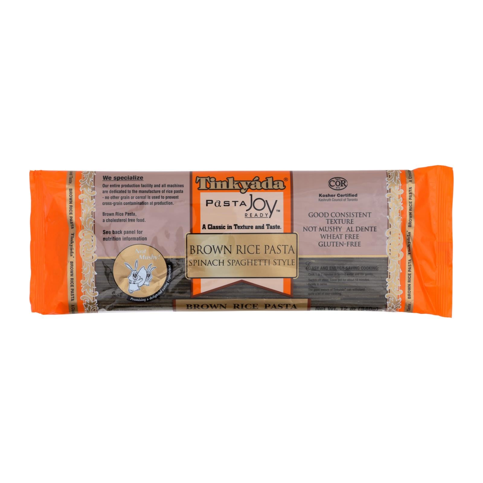 Tinkyada Brown Rice Pasta - Spaghetti Spanish - Case Of 12 - 12 Oz - GreatEagleInc