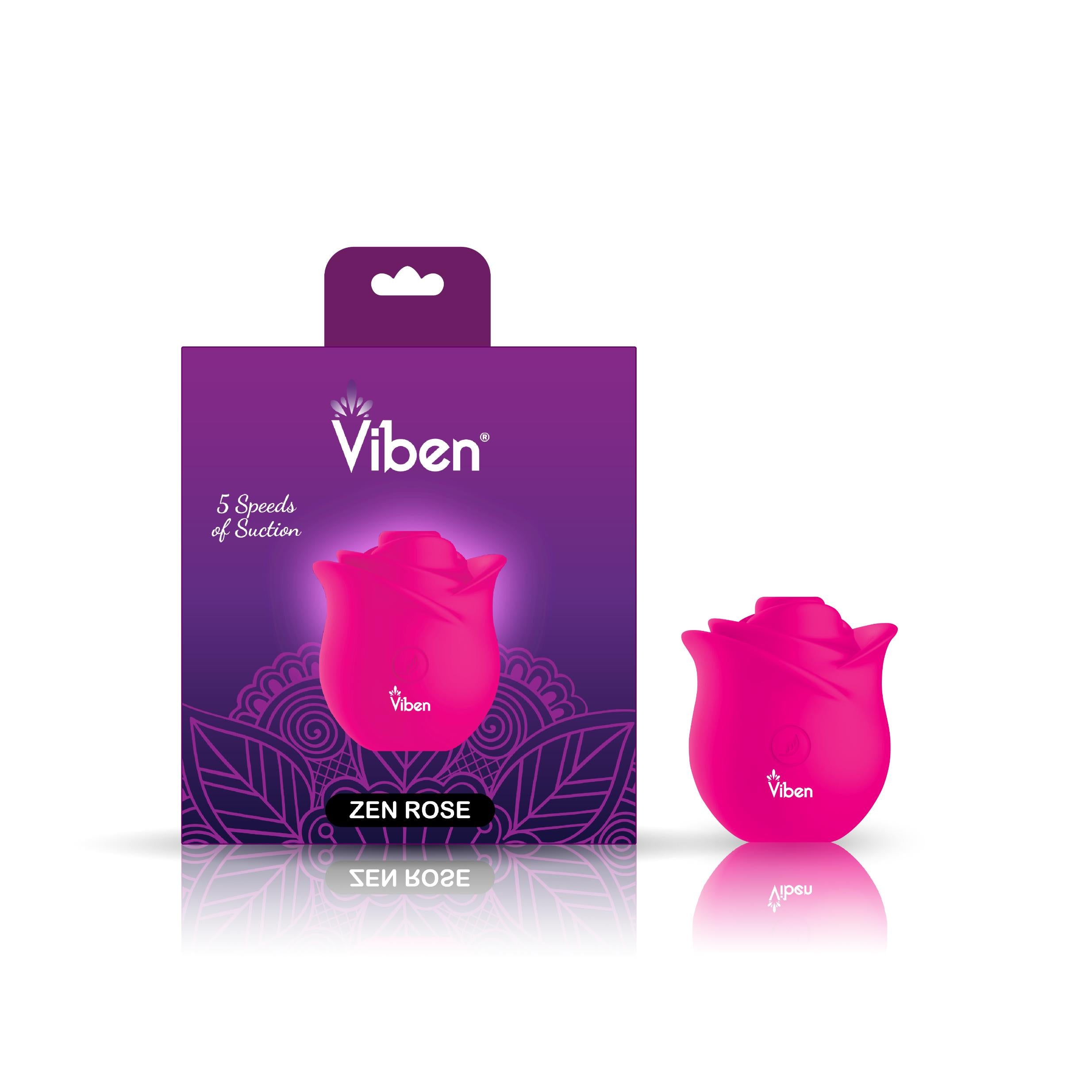 Zen Rose - Hot Pink - Handheld Rose Clitoral and Nipple Stimulator Default Title