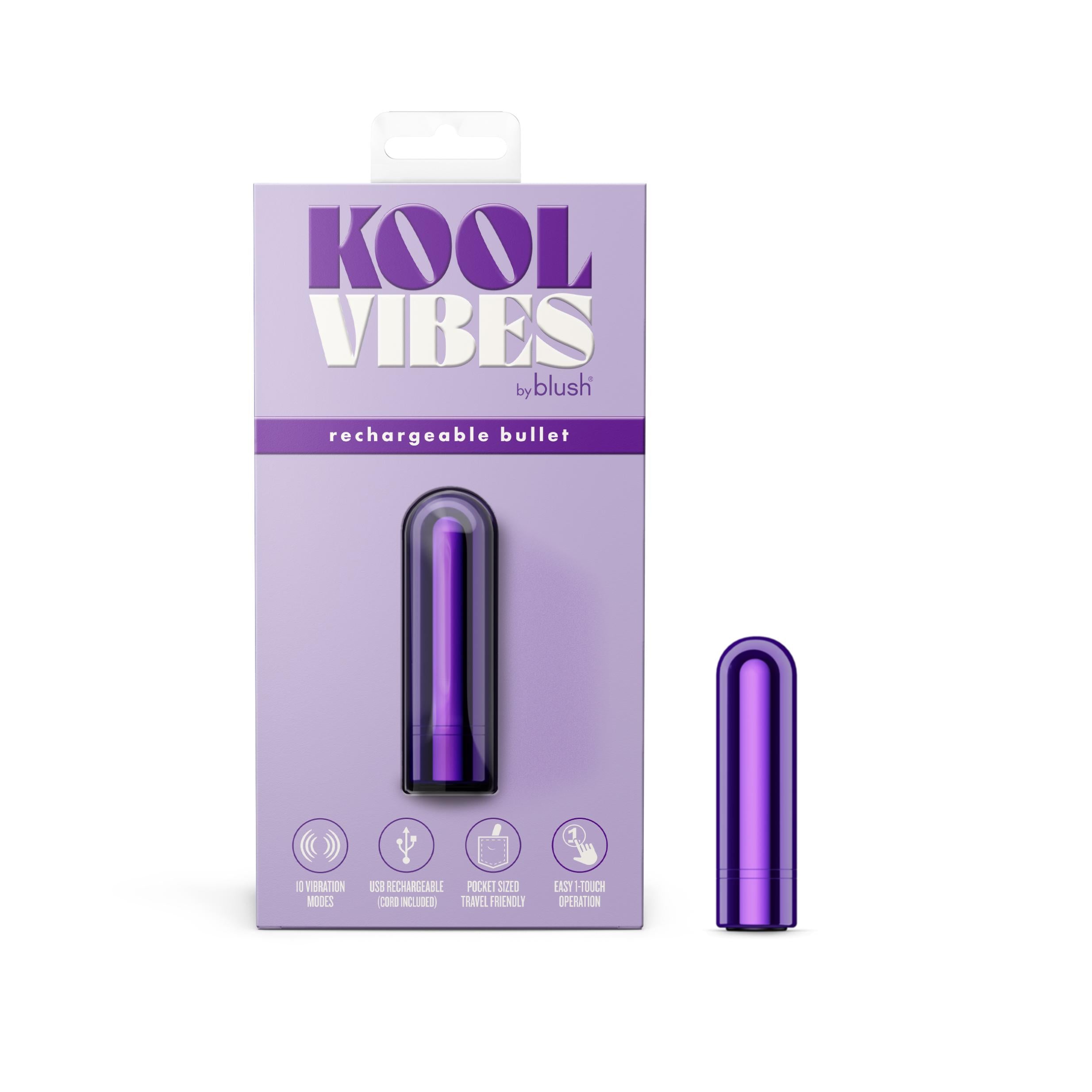 Kool Vibes - Rechargeable Mini Bullet - Grape - GreatEagleInc