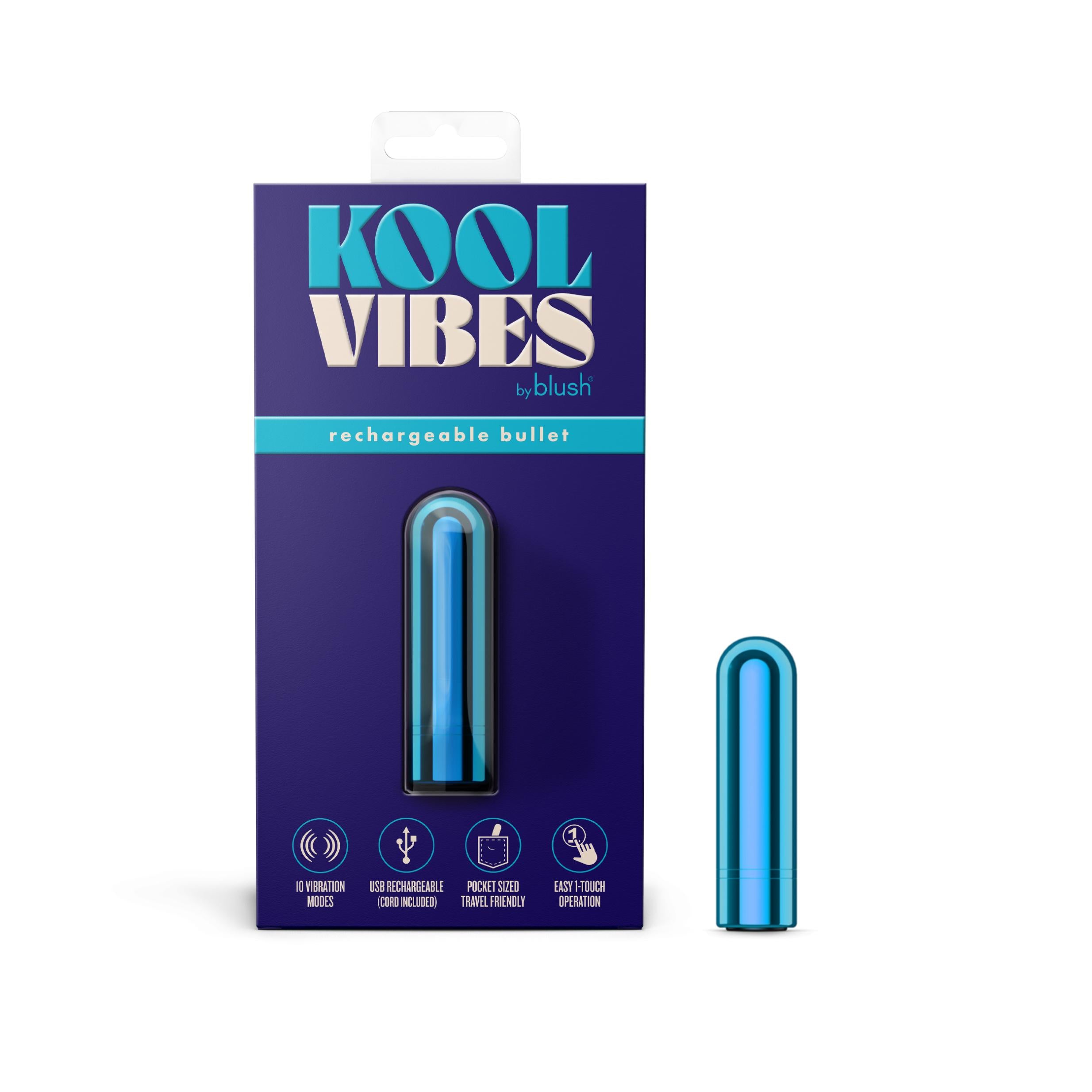 Kool Vibes - Rechargeable Mini Bullet - Blueberry - GreatEagleInc