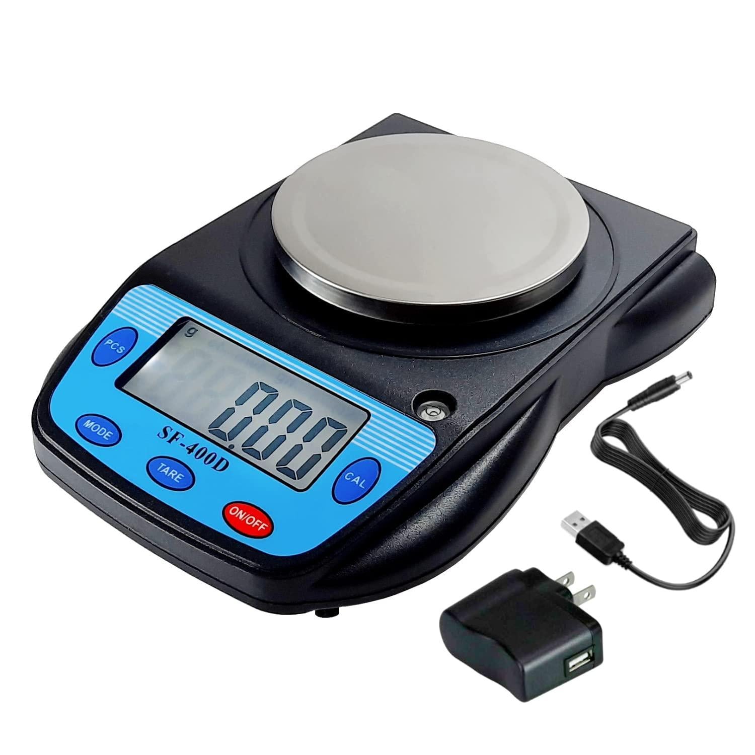 Ounce Carat and Gram Scale 0.01g Accuracy Electronic Scale Science Digital Scale Lab Balance LCD 600g Capacity USB Charger and AC DC Adapter Included Default Title