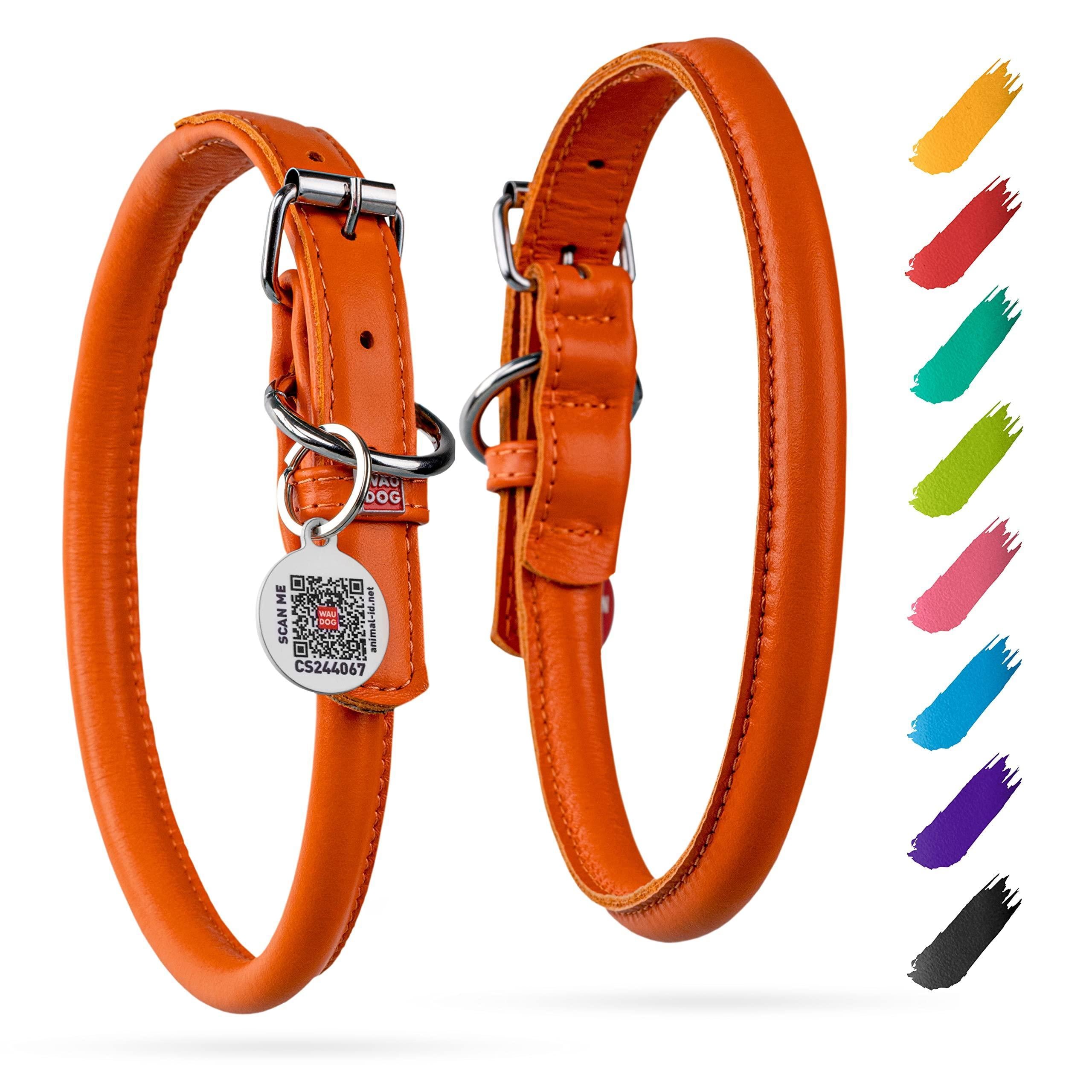 Ultra Soft Rolled Leather Dog Collar for Small Dogs   Soft Padded Dog Collars for Medium Dogs   Puppy Collars for Large…