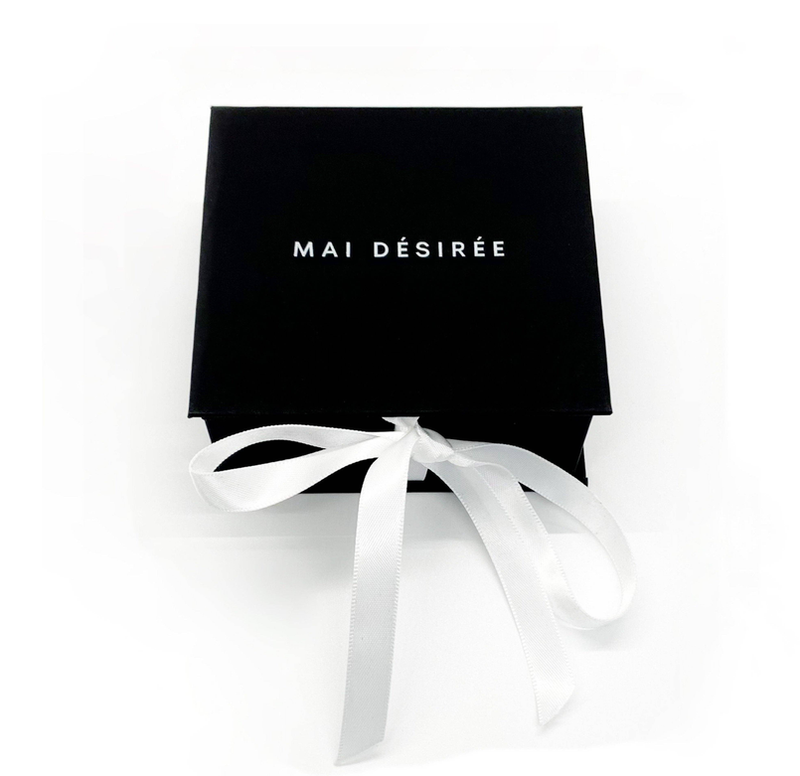 Jewelry gift box with white satin ribbon and bow