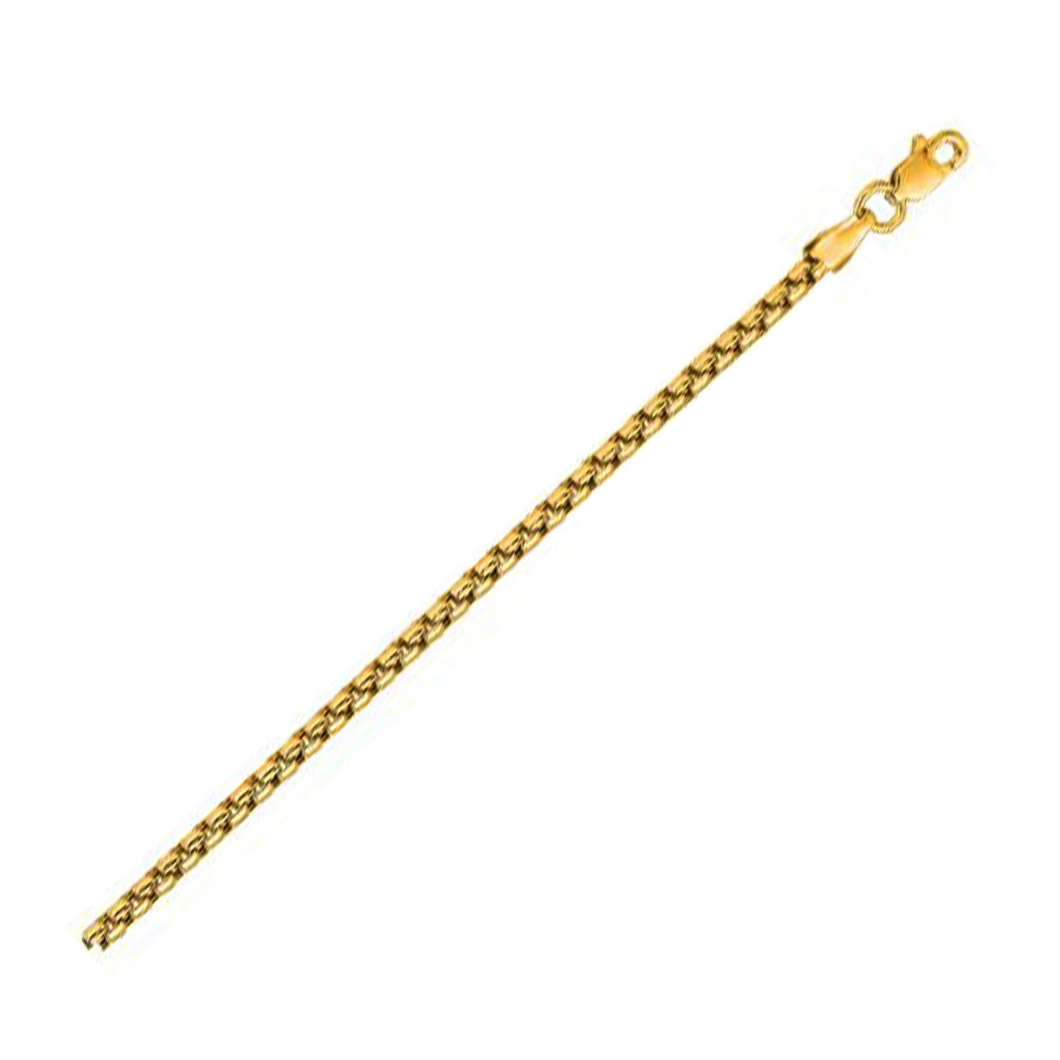 14k Yellow Gold Solid Round Box Chain 3.6 mm - 18'' - Apparel & Accessories